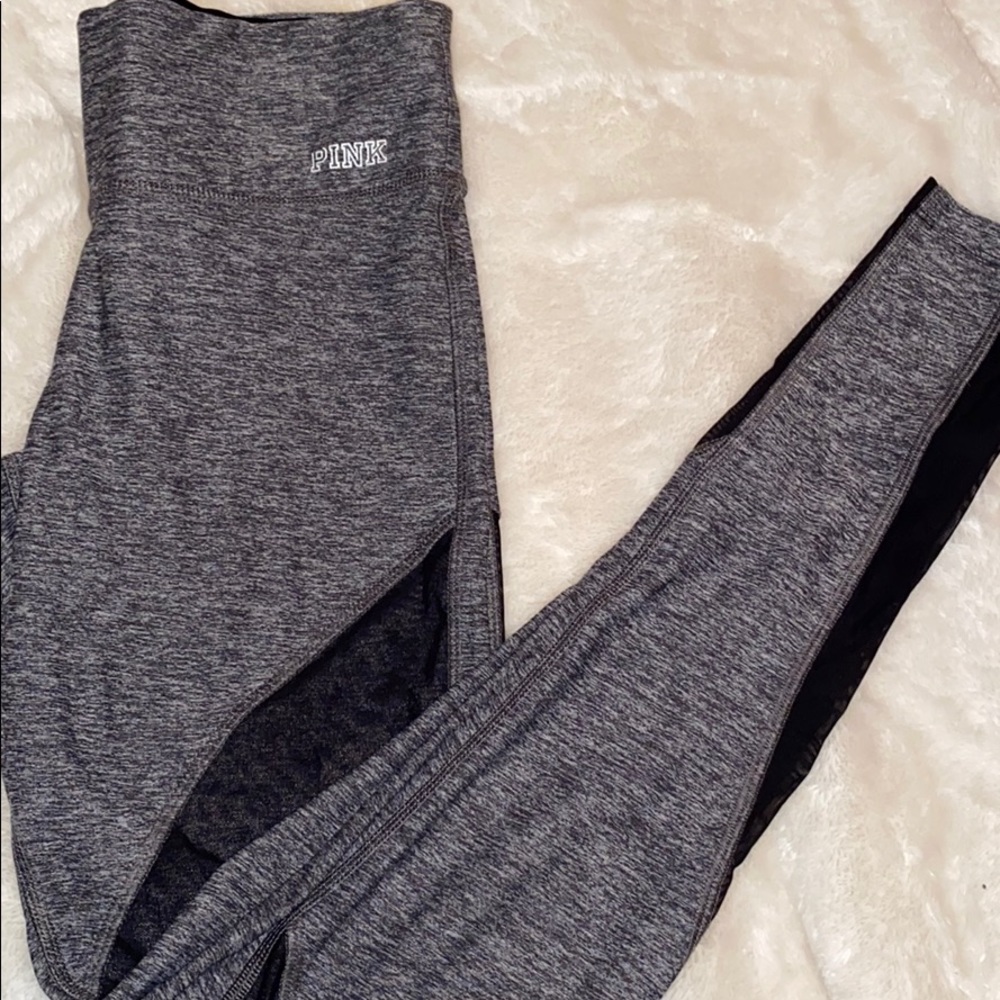 PINK VS ultimate grey mesh leggings